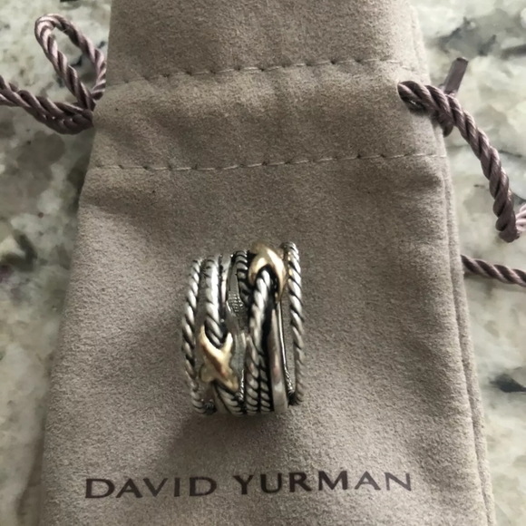 David Yurman Jewelry - David Yurman crossover silver and gold ring